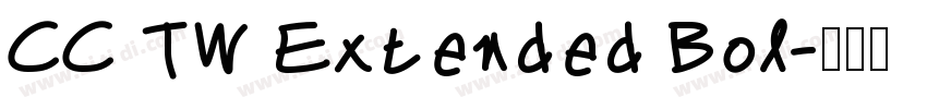 CC TW Extended Bol字体转换
